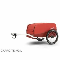 Remorque Vélo Utilitaire Cargo Kalle Croozer 92 Litres -Promos VTT Boutique Remorque velo cargo Croozer kalle rouge