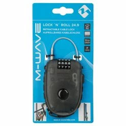 Antivol Câble Rétractable 90 Cm Lock 'N' Roll M-Wave -Promos VTT Boutique antivol cable retractable m wave emballage