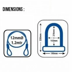 Antivol Vélo Combiné U Et Cable à Clefs - Oxford 5 Antivol Vélo Combiné U Et Cable à Clefs - Oxford -Promos VTT Boutique antivol velo combine u et cable a clefs oxford full 3