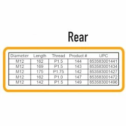 Antivol Pour Roues Avant Et Arrière à Axe Traversant M12 Pinhead -Promos VTT Boutique axe antivol traversant roue arriere m12x175xp175