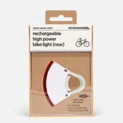 Eclairage Vélo Led Rechargeable Arrière 37 Lumens Curve Bookman -Promos VTT Boutique eclairage velo led rechargeable arriere curve bookman blanc full