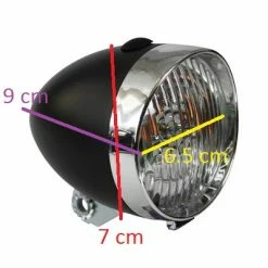 QT Cycle Feu Avant Vélo Vintage Sur Fourche 3 LEDs -Promos VTT Boutique feu avant velo vintage sur fourche 3 leds full 4