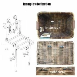 Fixations Pour Caisse Et Panier De Vélo En Osier Rotin - Basil -Promos VTT Boutique fixations pour caisse et panier de velo en osier rotin basil full 6