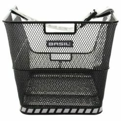 Grand Panier De Vélo Noir Sur Porte Bagage Arrière Class Basil -Promos VTT Boutique grand panier de velo noir sur porte bagage arriere class basil full 3