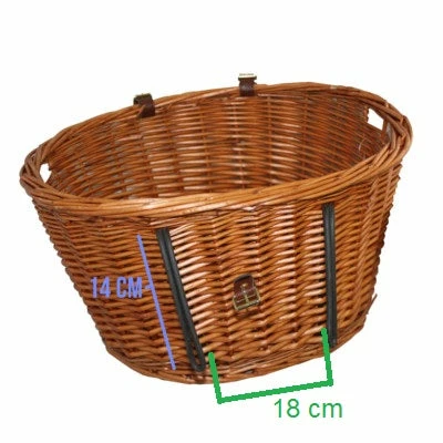 Panier Avant En Osier Pour Chien Sur Guidon - Trixie 4 Panier Avant En Osier Pour Chien Sur Guidon - Trixie – Image 4