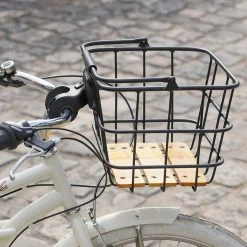 Panier Avant Pour Vélo Avec Socle En Bois Z Front Zefal -Promos VTT Boutique panier velo avant bois zefal 6