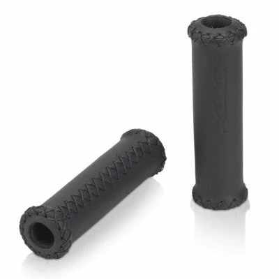 XLC Poignées De Vélo Noires En Cuir Véritable 1 XLC Poignées De Vélo Noires En Cuir Véritable