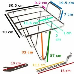 Porte-bagages Avant Argent Pour Vélo Frontière - BLB -Promos VTT Boutique porte bagages avant argent pour velo frontiere blb full 6