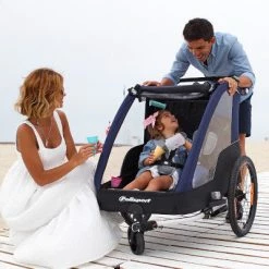 Remorque Vélo Enfant 2 Places Pliable Avec Suspension Polisport -Promos VTT Boutique remorque velo enfant 2 places pliable avec suspension polisport full 5