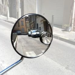 Messingschlager Rétroviseur Pour Vélo Avec Bras Long Et Grand Miroir 105 Mm -Promos VTT Boutique retroviseur pour velo avec bras long et grand miroir 105 mm full 4