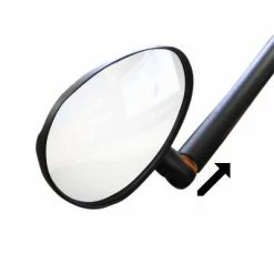 Messingschlager Rétroviseur Vélo Avec Miroir Large Convexe Embout De Guidon -Promos VTT Boutique retroviseur velo avec miroir large convexe embout de guidon full 3