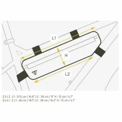 Sacoche De Cadre Pour Vélo MidLoader 4.5 Litres - Topeak -Promos VTT Boutique sacoche cadre topeak midloader 4.5 L mesures