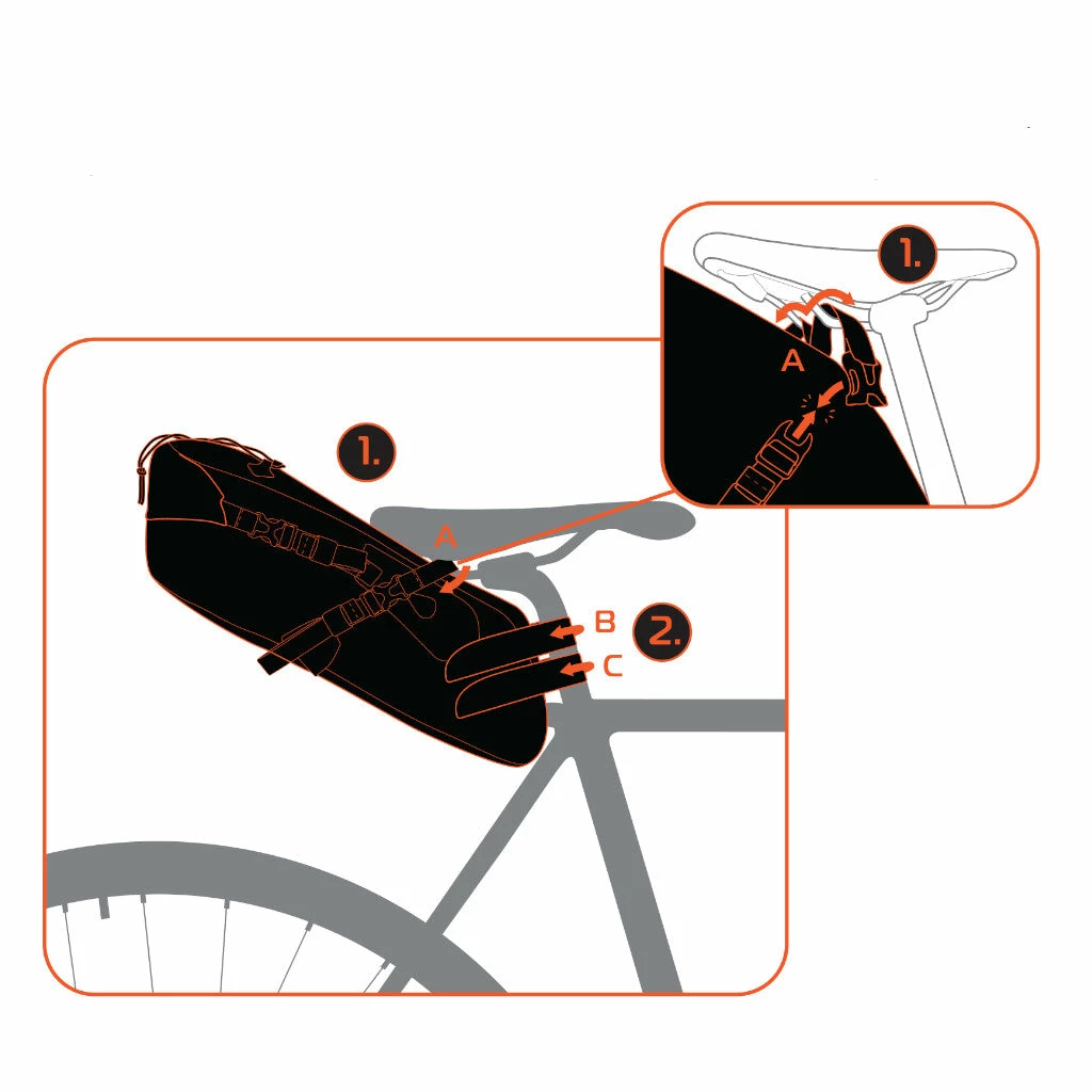 Sacoche De Selle Pour Le Bikepacking 10L Aqua Evo Adventure Oxford 4 Sacoche De Selle Pour Le Bikepacking 10L Aqua Evo Adventure Oxford – Image 4