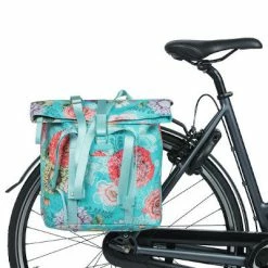 Sacoche Vélo Arrière Shopper Basil Bloom Field Bleu Ciel 20L -Promos VTT Boutique sacoche velo arriere shopper basil bloom field bleu ciel 20l full 4