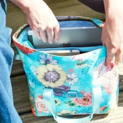 Sacoche Vélo Arrière Shopper Basil Bloom Field Bleu Ciel 20L -Promos VTT Boutique sacoche velo arriere shopper basil bloom field bleu ciel 20l full 5