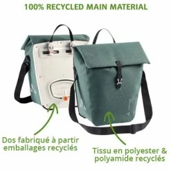 Sacoche Vélo Vaude ReCycle 23 + 7L Sur Porte-bagages Arrière -Promos VTT Boutique sacoche velo vaude recycle 23 7l sur porte bagages arriere full 3