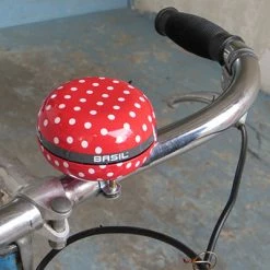 Sonnette De Vélo Big Bell Polkadot 80 Mm - Basil -Promos VTT Boutique sonnette de velo big bell polkadot 80 mm basil full 3