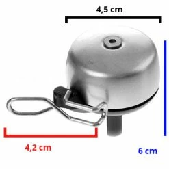 Widek Sonnette Vélo 45 Mm Grise Paperclip -Promos VTT Boutique sonnette velo 45 mm grise paperclip full 3