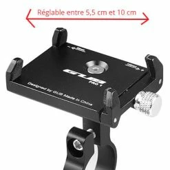 Support Smartphone Stable Et Réglable En Alu Pro 1 Gub Noir -Promos VTT Boutique support smartphone stable et reglable en alu pro 1 gub noir full 3