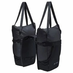 Double Sacoche De Vélo Avec Sacs Cabas TwinShopper Vaude -Promos VTT Boutique twinshopper vaude noir